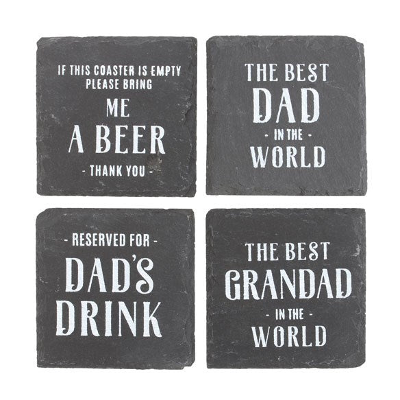 Dad & Grandad Slate Coasters