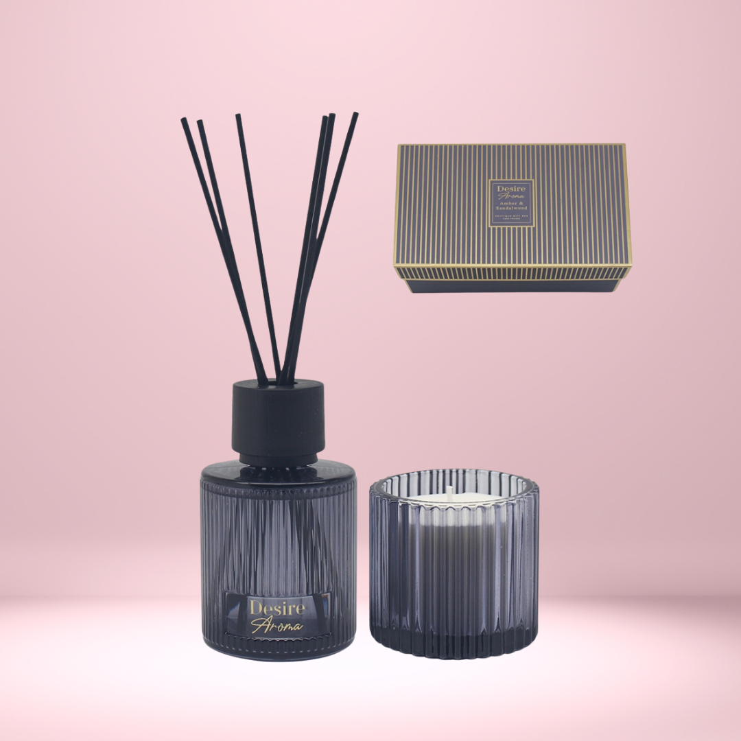 Amber & Sandalwood Candle & Diffuser Set