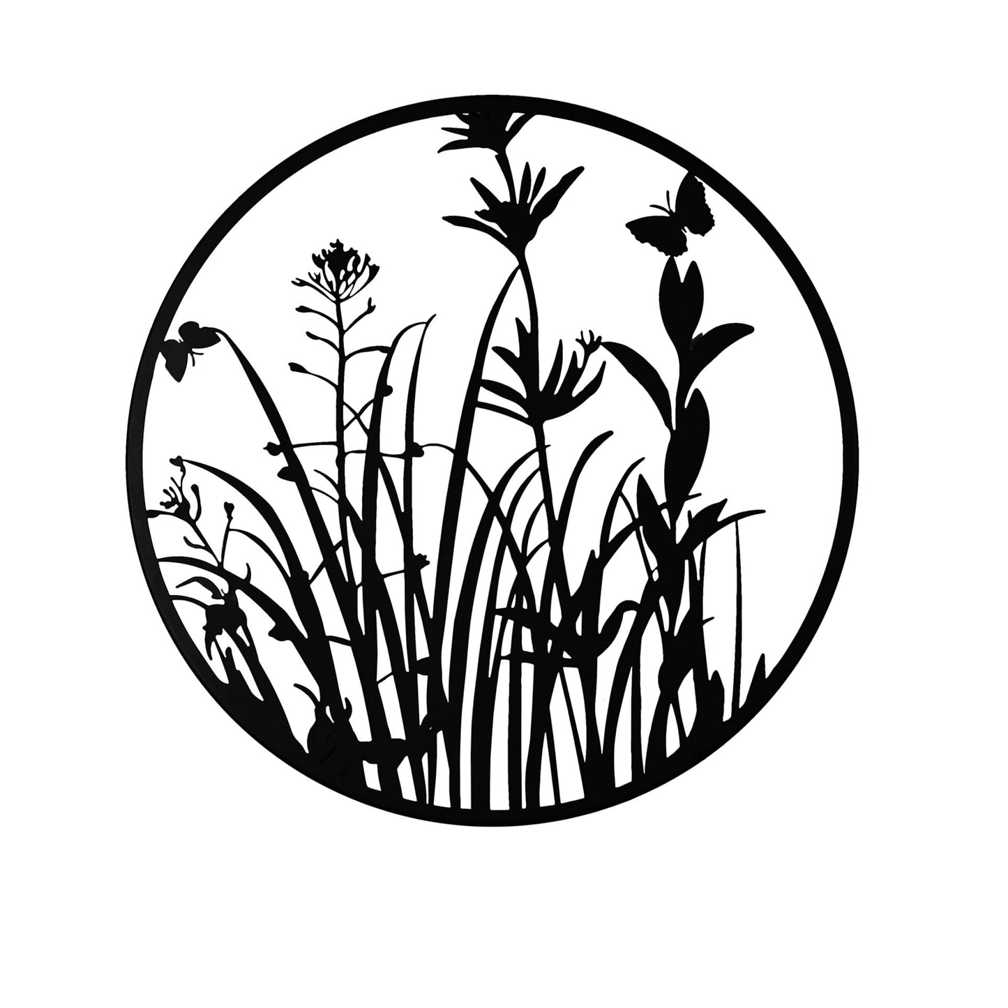 Country Living Metal Wall Art 40cms - Flowers
