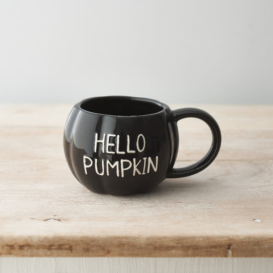 Black "Hello Pumpkin" Mug