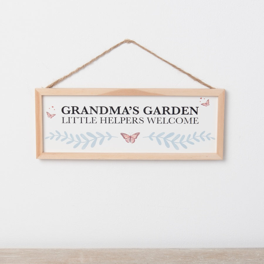 Grandma's Garden Hanging Sign