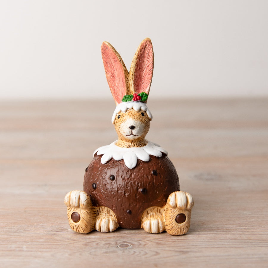 Christmas Pudding Rabbit Ornament