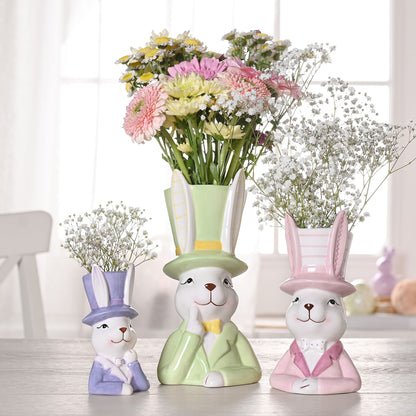 Bunny In Top Hat Planters - 3 Sizes Available