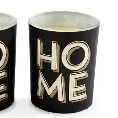 Black & Gold Typography Candle