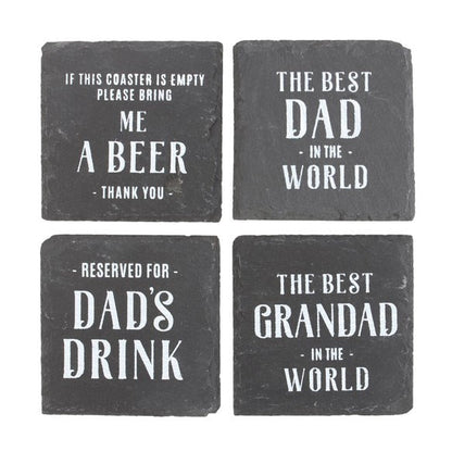 Dad & Grandad Slate Coasters