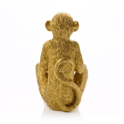 Gold Monkey Tea Light Holder