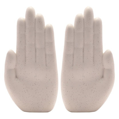 Hestia Set of 2 Ceramic Hands Bookends