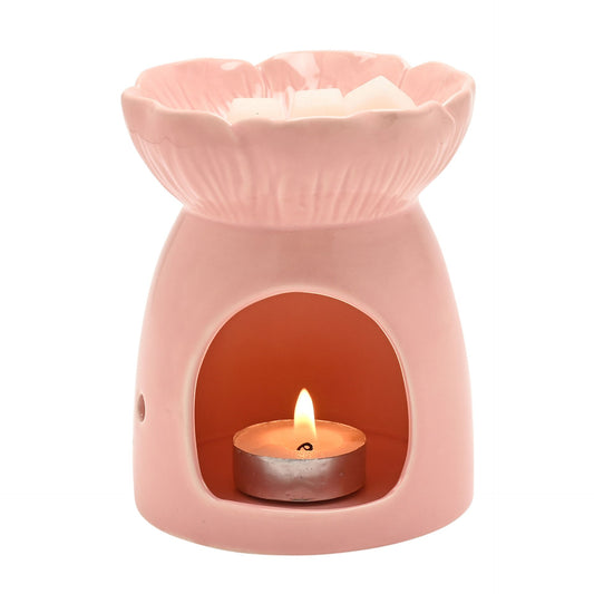 Hestia Pink Flower Wax Melt Holder