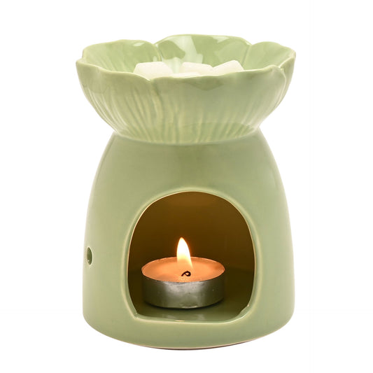 Hestia Green Flower Wax Melt Holder