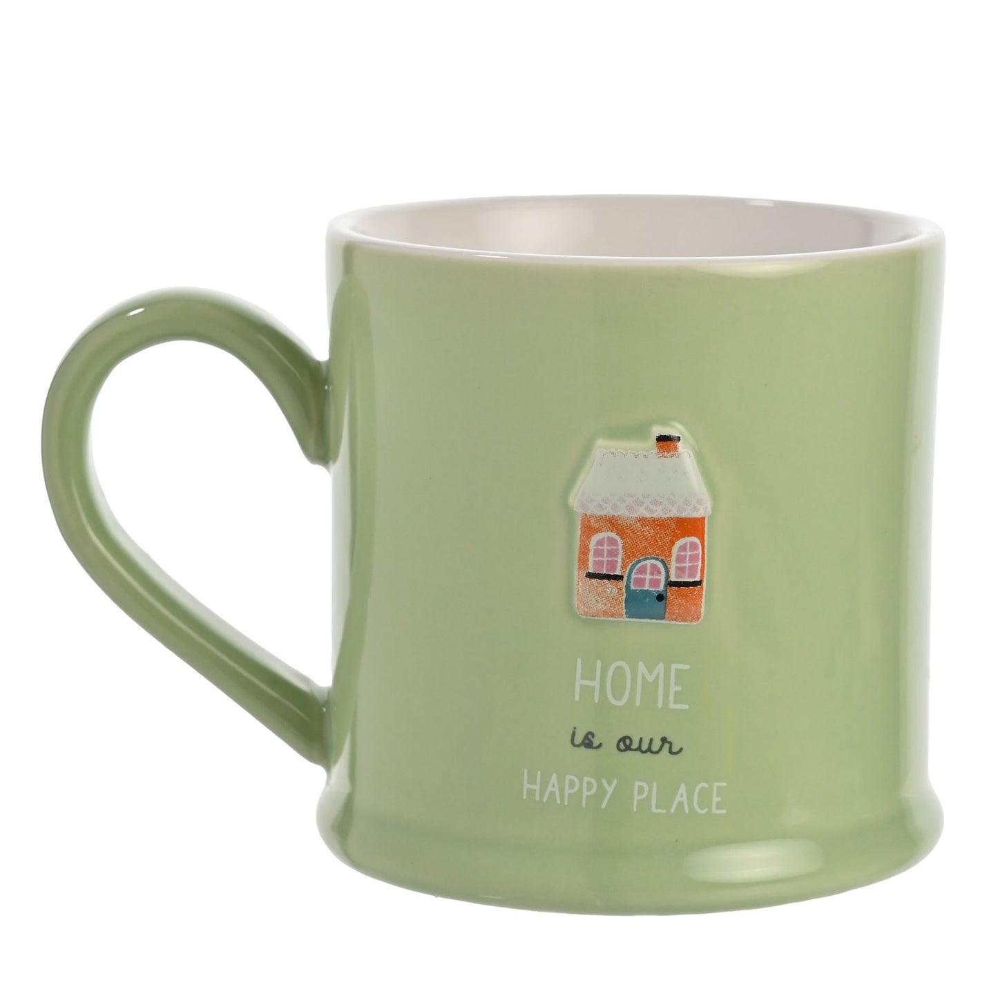 Love Life Embossed Mug - Home is Our Happy Place