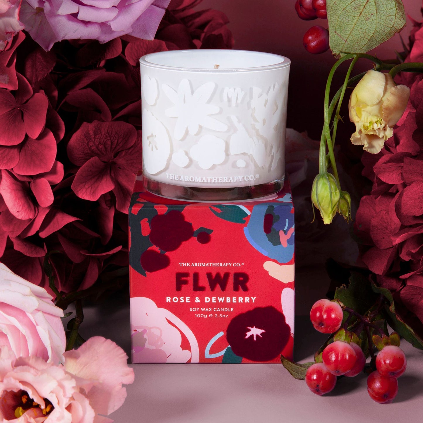 FLWR Candle - Rose and Dewberry