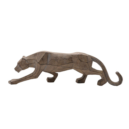 Naturecraft Geometric Prowling Leopard Figurine