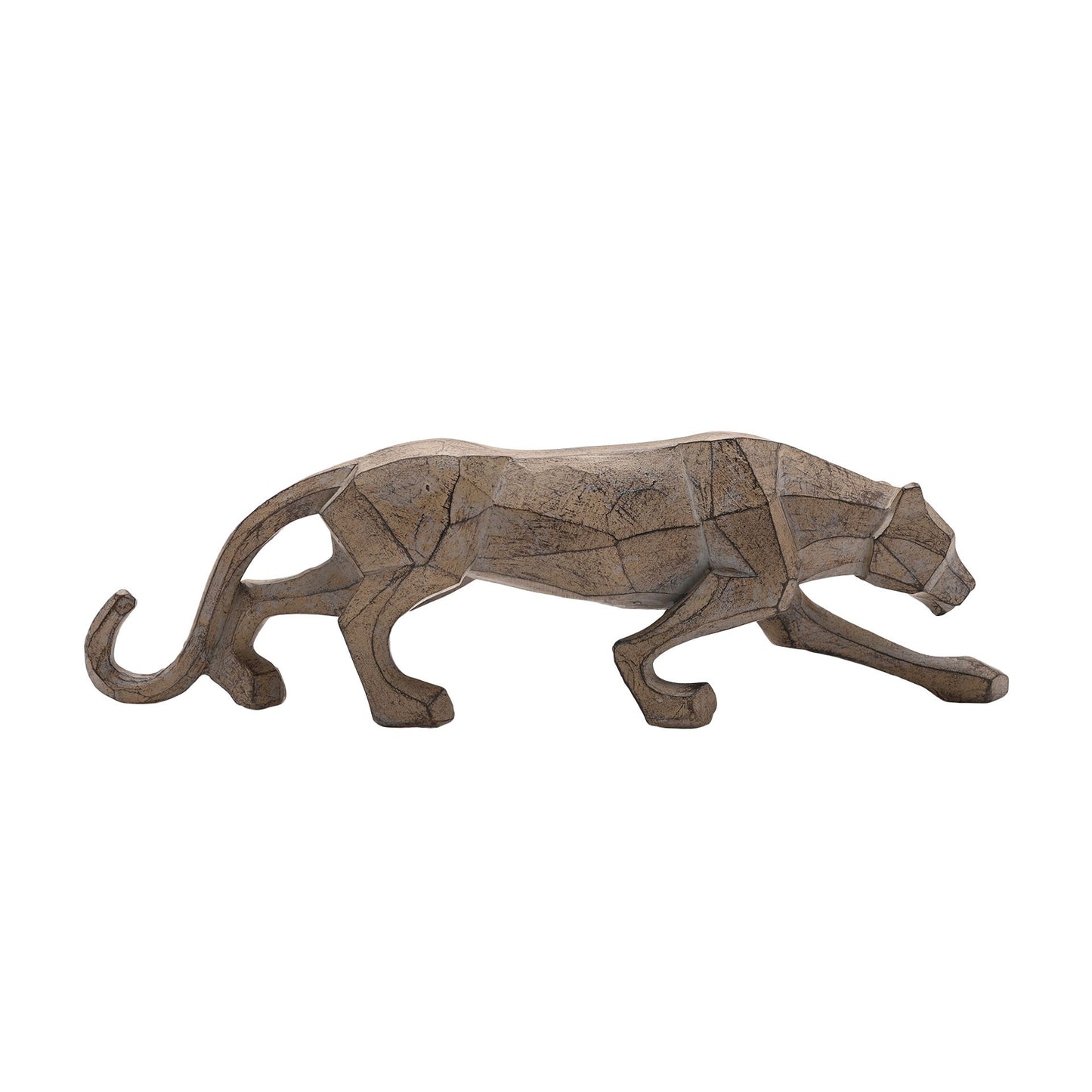 Naturecraft Geometric Prowling Leopard Figurine