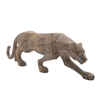 Naturecraft Geometric Prowling Leopard Figurine