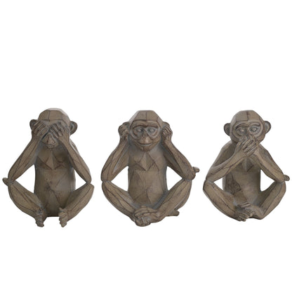 Naturecraft Geometric Cheeky Monkeys Set of 3