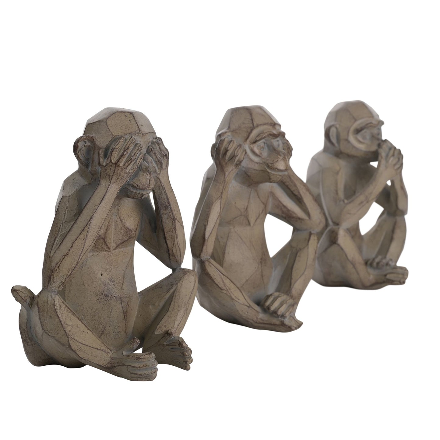 Naturecraft Geometric Cheeky Monkeys Set of 3