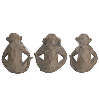 Naturecraft Geometric Cheeky Monkeys Set of 3