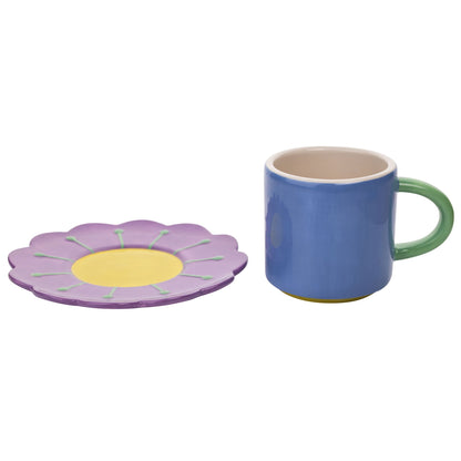 Raspberry Blossom Mug and Coaster Set