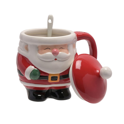 Lidded Santa Mug with Spoon