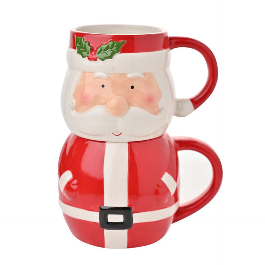 Set of 2 Santa Stacking Mugs