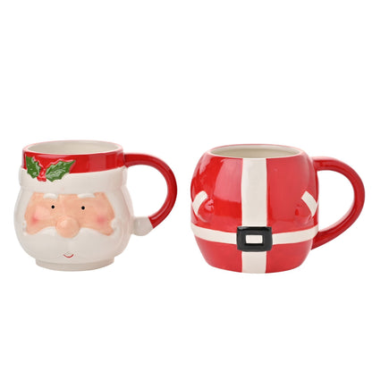 Set of 2 Santa Stacking Mugs